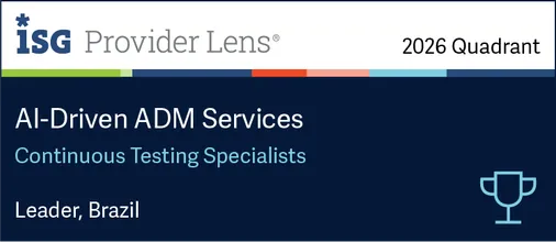Selo Líder Continuous Testing Specialists – ISG Provider Lens™ 2026 – Brasil